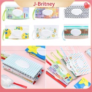 J-BRITNEY น่ารักมีประโยชน์เคสพกพาเคสแบบพับปิดได้สแนปสายรัดกล่องทิชชู่กระเป๋าเครื่องสำอางค์แบบพกพากระเป๋าทิชชู่เปียกสำหรับรถเข็นเด็ก