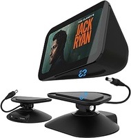 MOHOSOKO Charging Stand for Echo Show 5 (3rd Gen) - Adjustable Stand with 2 USB Charging Port (USB-C &amp; USB) for Charge Cellphone or Earbuds, Tilt and Swivel Magnetic Table Holder (Black)