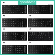 GOO Super Durable Russian French Spanish Japanese German Arabic Keyboard Stickers