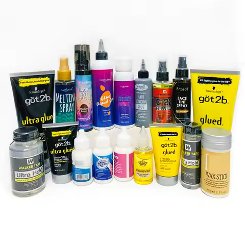 Wig Installation Kit Set Adhesive Bold Glue Remover Wax Stick Walker Tape Ultra Hold Glue Got 2b Glu