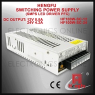 HF100W-SC-12 HF100W-SC-24 Hengfu Switching Power Supply SMPS LED Driver PFC DC12V 8.5A DC24V 4.2A Me