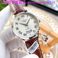 台灣特價頂級出品 浪琴-Longines精品男士腕表 經典大三針設計男錶 全自動機械錶 316精鋼皮帶錶 時尚男錶  尺