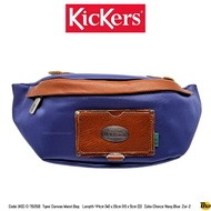 KICKERS Brand Men’s Leather + Canvas Waist Bag ( 1KIC-C-79268 )