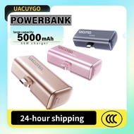 UACUYGO CCC Pocket Mini Powerbank 5000mAh Portable Built-in  Type-C IOS Port Small Size External Pow