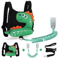 3 in 1 Toddler Harness Leash + Baby Anti Lost Wrist Link, Accmor Cute Dinosaur Child Safety Harness 