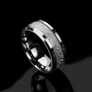 18K Gold Plated Anime Couple Ring - Korean Fashion Stainless Steel Silver Ring for Men & Women