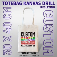 Custom Design Tote Bag 1-Day Anniversary Canvas Material with Zipper