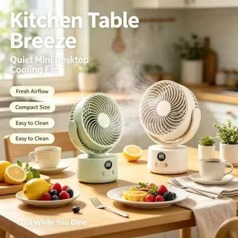Low Noise Mini Desktop Air Circulation Fan Adjustable Wind Angle Home Table Cool Fan