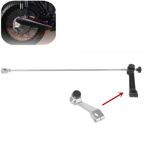 MOTO4U Motorcycle Aluminium Rear Brake Clutch Rod Black/Silver Brake Shoe Adjusting Tool Fit For BMW