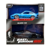 JADA 1:32 FF BRIAN'S PORSCHE 996 GT3 & SHAW'S MCLAREN (QDJD342503)
