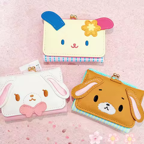Kawaii Anime Character Usahana Sugarbunnies Fold Coin Purse Creativity Portable Multifunctional Stud