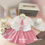 Set bộ CS278 Kuromi học sinh cà vạt cho bé hái