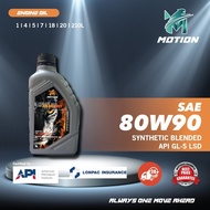 MOTION Manual Transmission GEAR OIL FLUID 80W90 1L API GL5-LSD Minyak Hitam Gearbox Manual Transmiss
