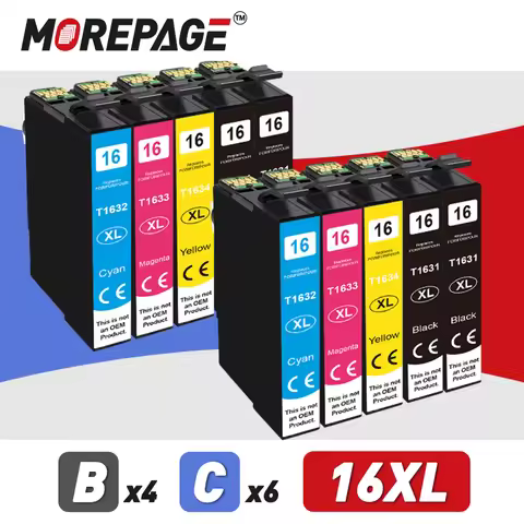 Morepage 16XL T1631 - T1634 Compatible ink Cartridge for Epson WorkForce WF 2010 2540 2750 2510 2520