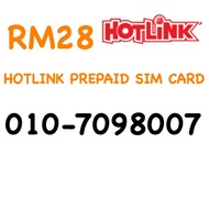 Hotlink Prepaid Sim Card 010-7098007