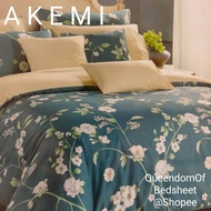 2024 New Arrival AKEMI Cotton Select Queen/King Fitted Bed sheet Set - Adore 730TC/38cm / Cadar Set Baru 4 in 1 Cadar