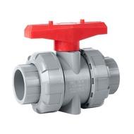 CPVC Dual Live Ball Valve Industrial Chemical Water Pipe Live Water Valve Plastic Order Valve PVC Pi