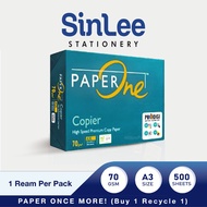[1Reams 500 Sheets] PaperOne Printing Paper Premium Quality | A4 Paper | A3 Paper | A5 Paper | Copy Paper 70gsm / 80gsm