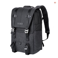 K&amp;F CONCEPT Fashion Camera Backpack Waterproof Camera Bag 20L Large Capacity Camera Case with 15.6 Inch Laptop Compartment Tripod Holder Rain Cover for Women Men Photographers