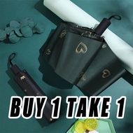 Always Phil Black Umbrella Folding Manual Sunny 8 Reinforced UV Umbrella 7008