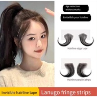 Fringe wig Forehead hairline real hair patch can be trimmed ultra-thin invisible traceless natural h
