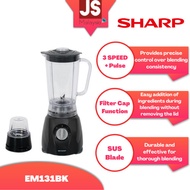 SHARP 1.25L Blender EM131BK – 350W Motor, 2-Speed Selector, Safety Lock Function