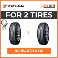 2pcs YOKOHAMA 185/65R15 AE01 BLUEARTH 88H Car Tires