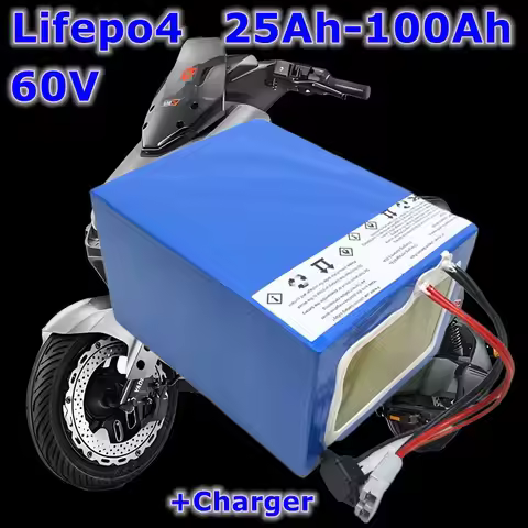 100Ah 60V 60Ah 80Ah 30Ah 60V 40Ah 150Ah 120Ah lifepo4 batería de litio con BMS para Scooter barco +