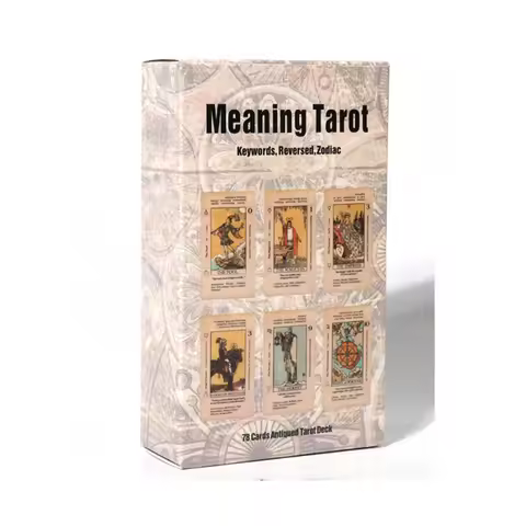 Meaning Tarot Card With Meaning On Them Beginner Tarot Keyword Antiqued Tarot Deck Learn Tarot 78 Ca