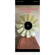 Sk200-6/SK200-6E(6D34)12blades Fan blade