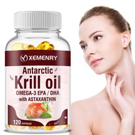 XEMENRY Antarctic Krill Oil - Contains Omega-3 EPA, DHA and Astaxanthin Supplement