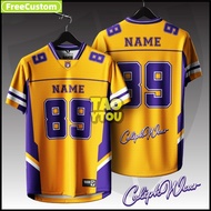 【Free Custom】NFL OVERSIZED JERSEY Baju Tshirt Lelaki Thailand Viral LYCRA CUSTOM NAME