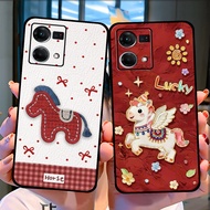 Case for Oppo Reno 7 4G - Reno 7 5G - Reno 7Z Lucky Horse Pattern, Lucky Horse 2026