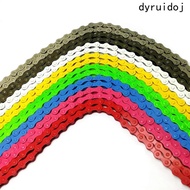 DYRUIDOJ Fixed Bike Chain Colorful for BMX 1/2" x 1/8" Track Blike Multicolors Ultralight Fixed Gear
