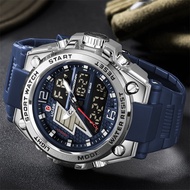 LICARR Dual Display Fashion Men's Watch Waterproof Alarm Date Sports Luminous Stopwatch 9513