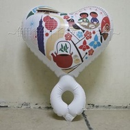 掛式愛心熱氣球充氣玩偶/娃娃/充氣球/充氣玩具/吹氣玩具