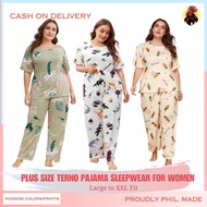 PLUS SIZE Terno Pajama Sleepwear for Women [BRENDA] - Medium to XXL