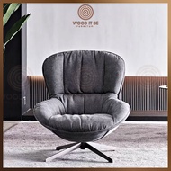 Wooditbe Premium 360° Relaxing chair / Linen Fabric Relax Chair /1 Seater Sofa Chair /Heavy Duty Com