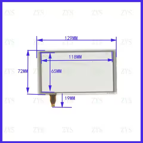 ZhiYuSun AJ3071 for PDA and display NEW 5inch Touch Screen 129*72 for industry applications 129mm*72