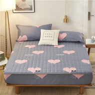 Thicken Quilted Mattress Cover King Queen Quilted Bed Fitted Bed Sheet Anti-Bacteria Mattress Topper