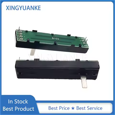 1PCS 72MM Straight Slide Potentiometer B10K 2008 Dimming Fader B103 4+2 Feet 6-Pin Handle Length 15M
