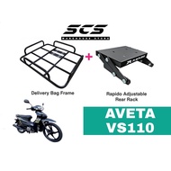 Tapak Monorack Aveta VS110 Rapido Food Delivery Bag Bracket Base Heavy Duty Transformer Accessories