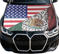 4x5 Ft Mexico Country Nation Car Hood Cover Flag Super UV Resistance Elastic Washable Engine Cover D