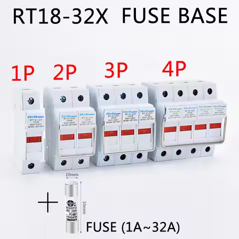 Installation of fuse guide rail RT18-32X 1P 2P 3P 4P 1A2A3A5A6A8A10A12A16A20A25A32A suitable for 10X