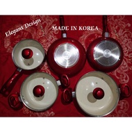 ◐☎ILO CHERRY POT COOKWARE SET ORIGINAL 100% MADE IN KOREA NON STICK (FOR SURE BUYERS ONLY)