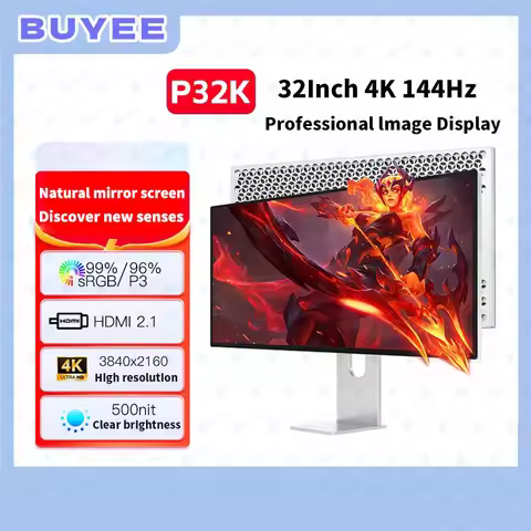 P32K 4K 32" Monitor IPS Display 3840*2160 144HZ LCD Screen IPS GLOSSY Screen 99% sRGB Type-c 144HZ A