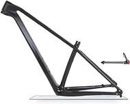 27.5er 29er MTB Frame Carbon Fiber Hardtail Mountain Bike Frame 15''/17''/19'' 12 * 142/148mm Thru Axle Frame Disc Brake Internal (Color : 27.5 * 17'' Matte Black)