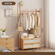 Monqiqi  ราวแขวนเสื้อผ้า ตู้เสื้อผ้า ราวตากผ้า ทำโดยไม้ไผ่ธรรมชาติ ราวแขวนผ้า ราวแขวนเสื้ออเนกประสงค