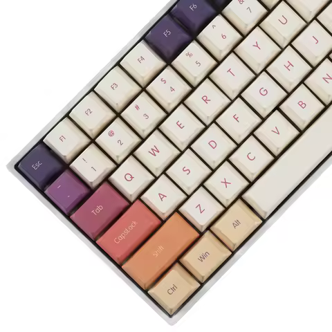 143 Smoke Cloud Keycaps Cherry Profile Dye Sub Thick PBT 5 Sides Keycap set For ANSI 104 TKL GK61 96