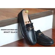 702-3 Arcobareno Classic Loafer Matt Black x Horsebit รองเท้า loafer ผู้ชาย งานหนัง Italy แท้